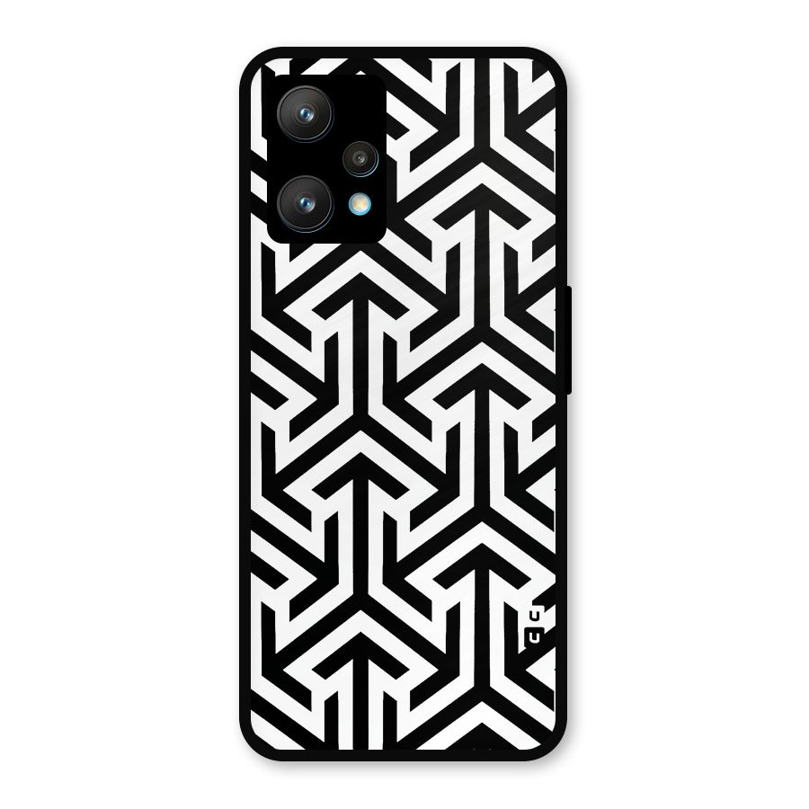 Abstract Triple Arrows Metal Back Case for Realme Narzo 50 Pro