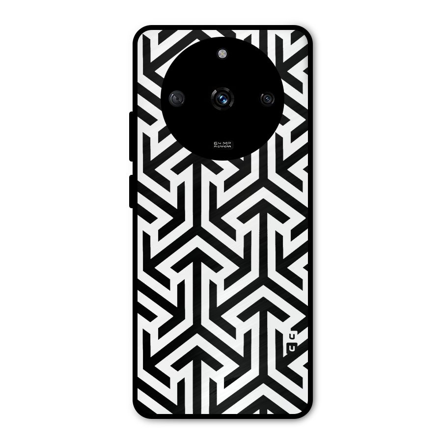 Abstract Triple Arrows Metal Back Case for Realme Narzo 60 5G