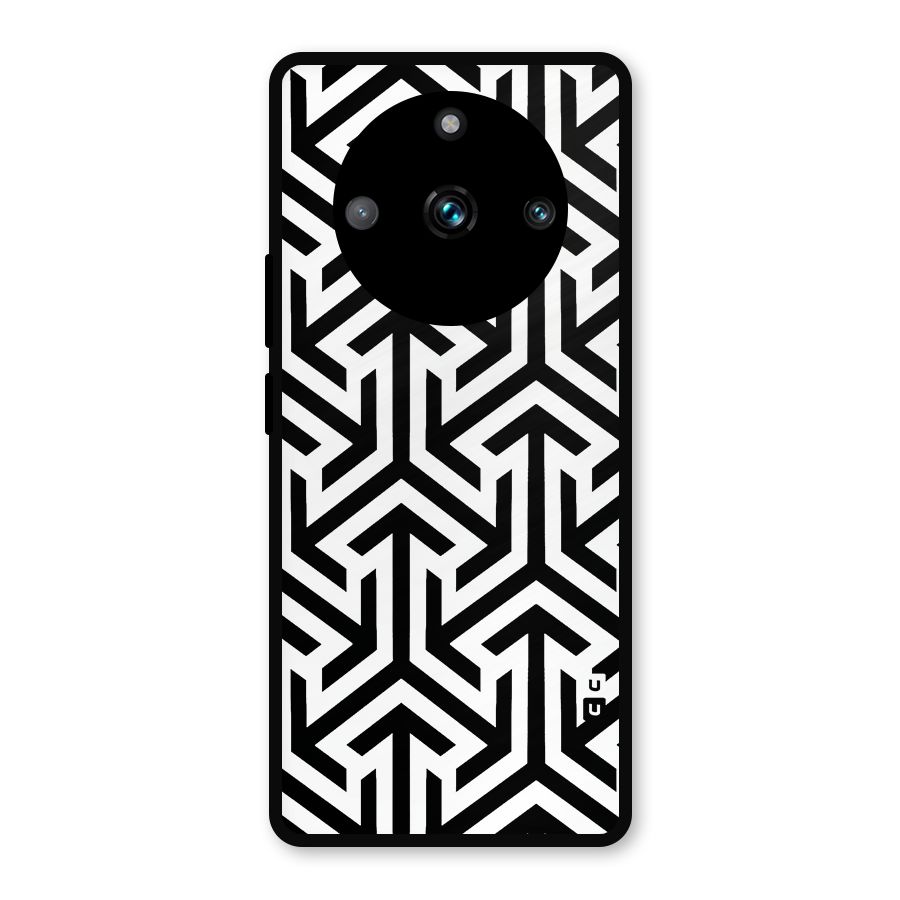 Abstract Triple Arrows Metal Back Case for Realme Narzo 60 Pro