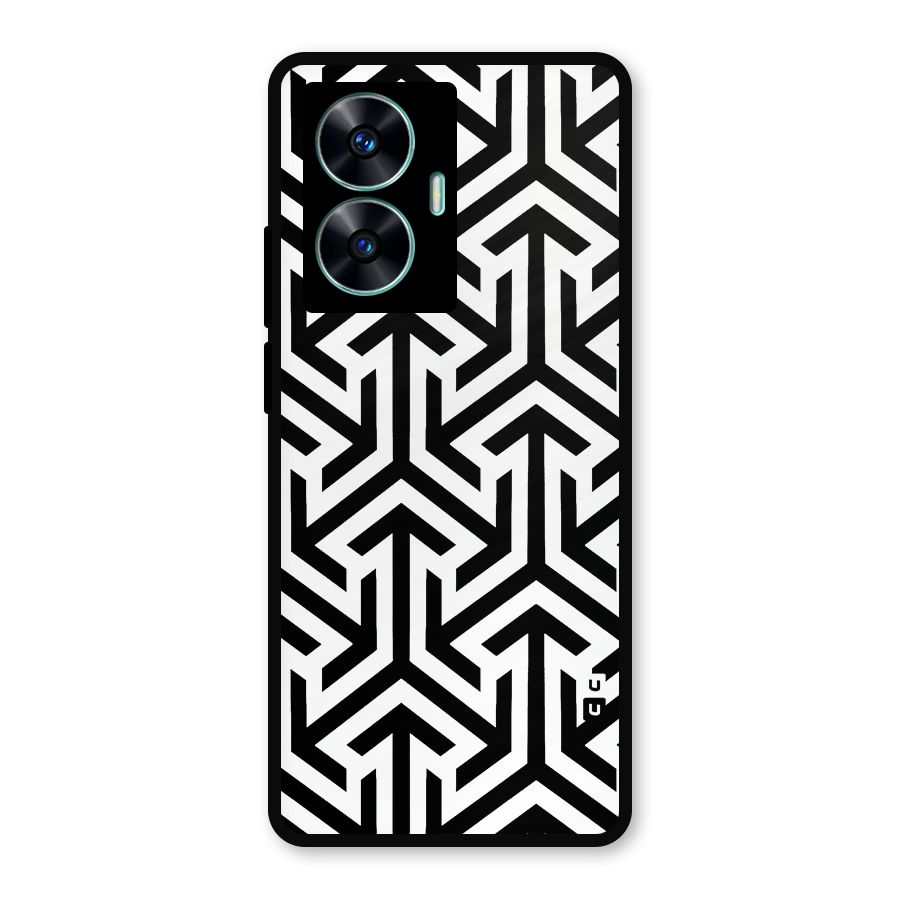 Abstract Triple Arrows Metal Back Case for Realme Narzo N55