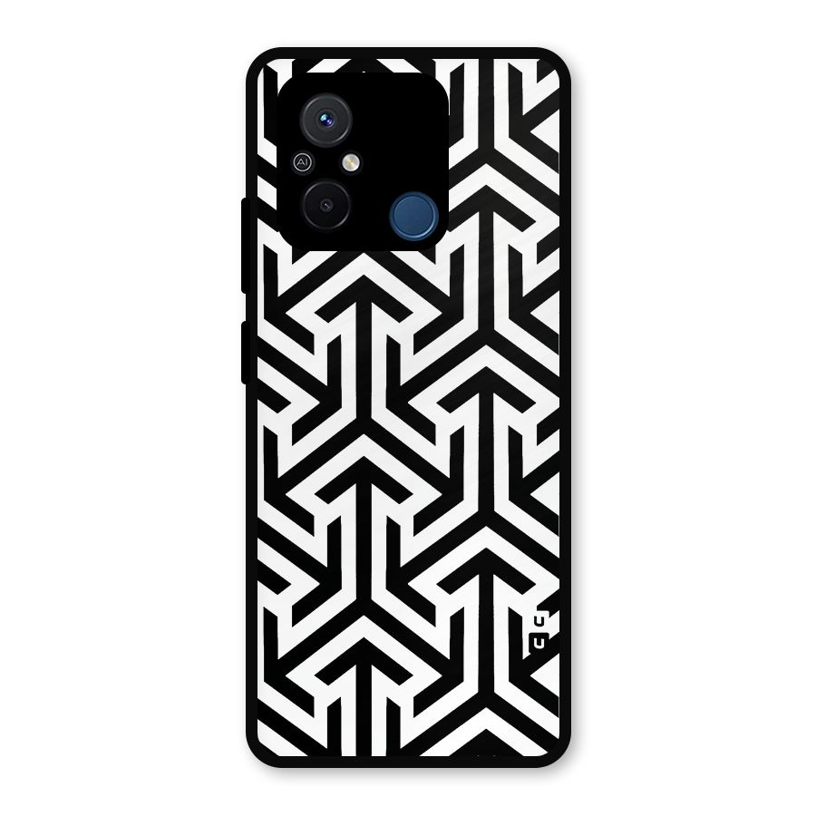 Abstract Triple Arrows Metal Back Case for Redmi 12C