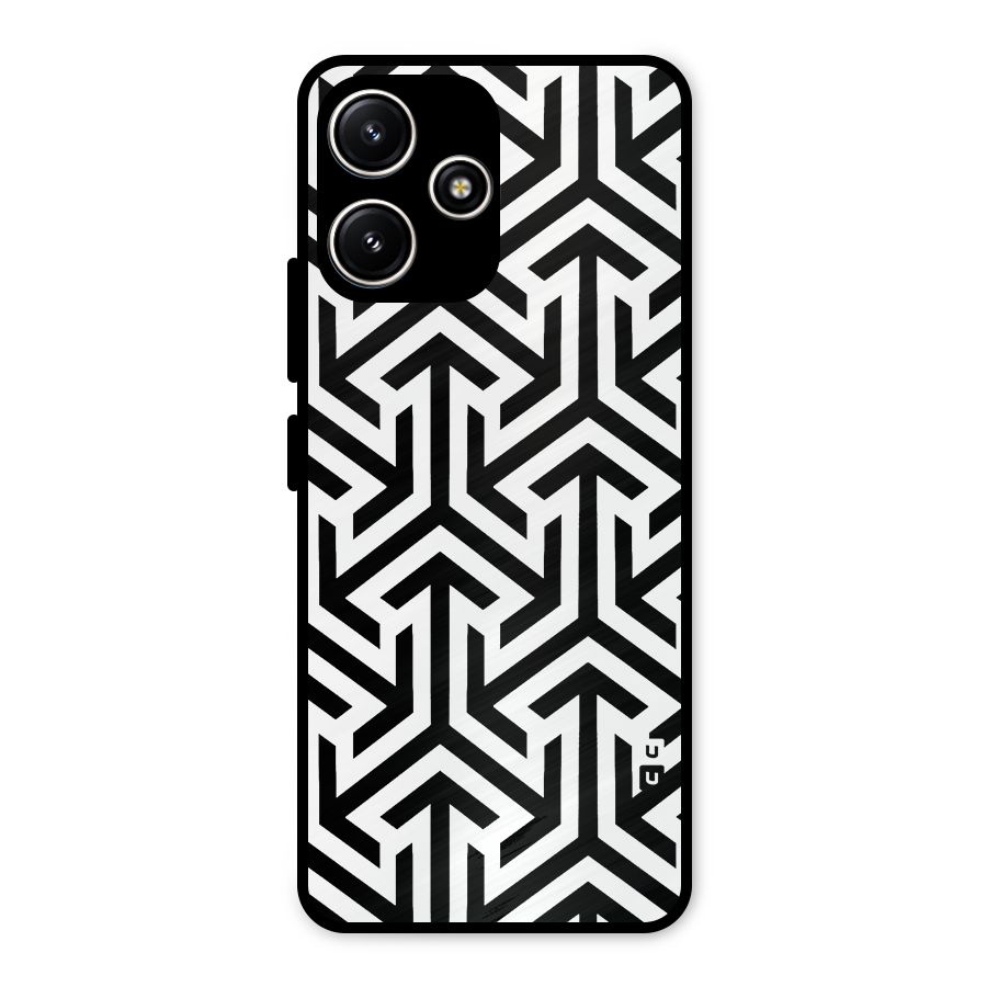 Abstract Triple Arrows Metal Back Case for Redmi 12 5G