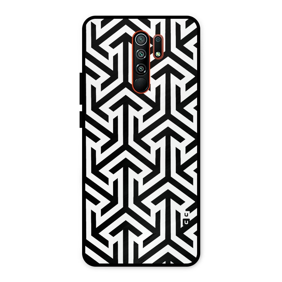 Abstract Triple Arrows Metal Back Case for Redmi 9 Prime