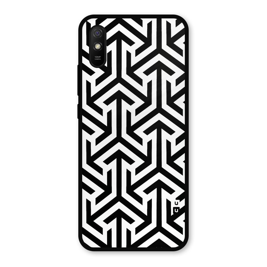 Abstract Triple Arrows Metal Back Case for Redmi 9a