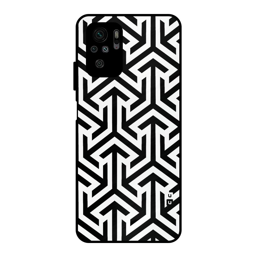 Abstract Triple Arrows Metal Back Case for Redmi Note 10S