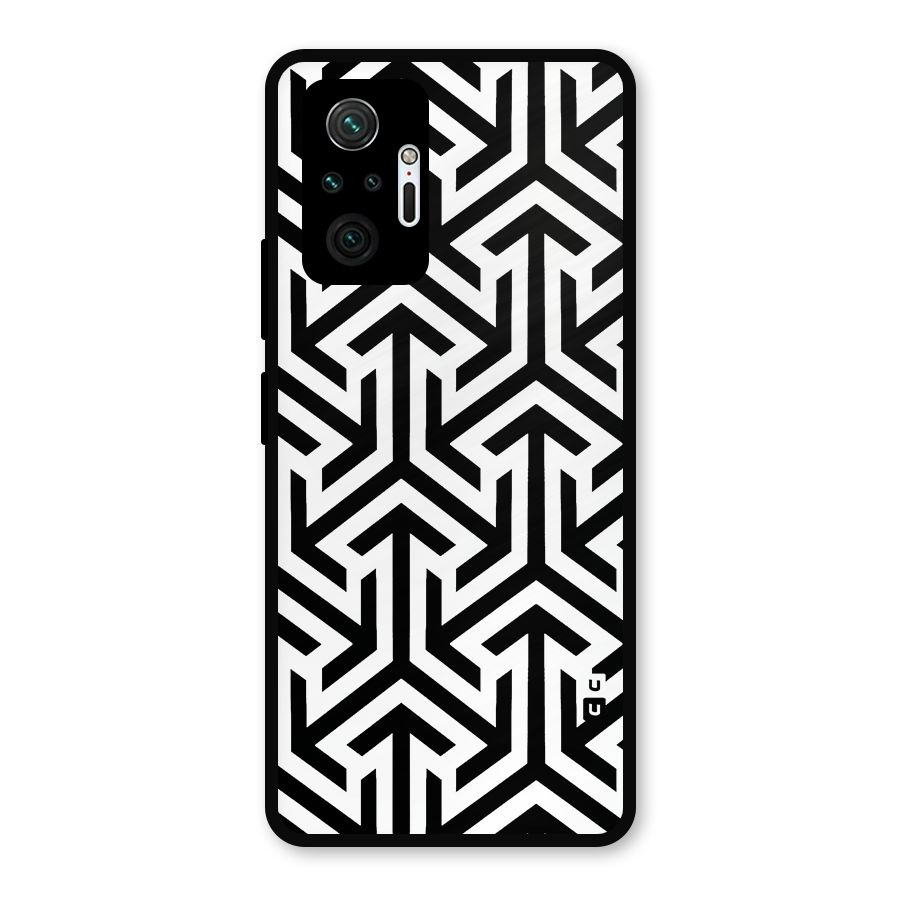 Abstract Triple Arrows Metal Back Case for Redmi Note 10 Pro