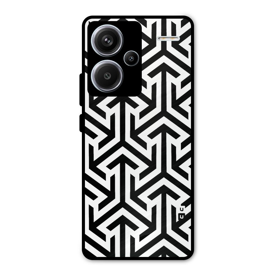 Abstract Triple Arrows Metal Back Case for Redmi Note 13 Pro Plus