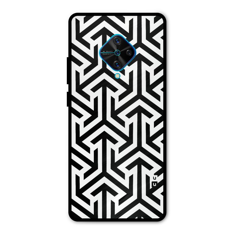 Abstract Triple Arrows Metal Back Case for Vivo S1 Pro