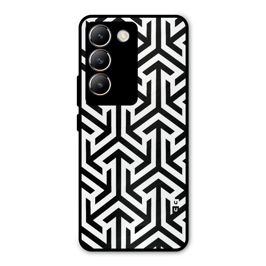 Abstract Triple Arrows Metal Back Case for Vivo T3 5G