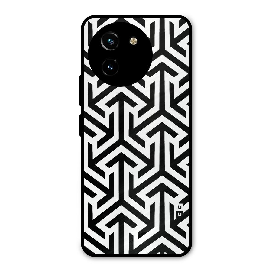 Abstract Triple Arrows Metal Back Case for Vivo T3x