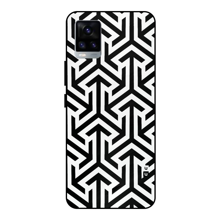 Abstract Triple Arrows Metal Back Case for Vivo V20 2021