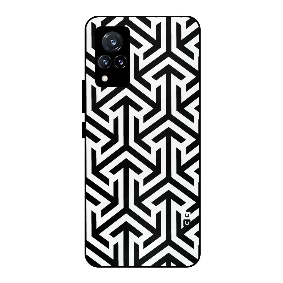 Abstract Triple Arrows Metal Back Case for Vivo V21 5G