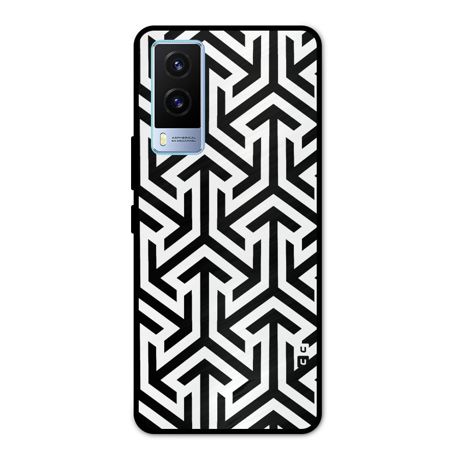 Abstract Triple Arrows Metal Back Case for Vivo V21e 5G