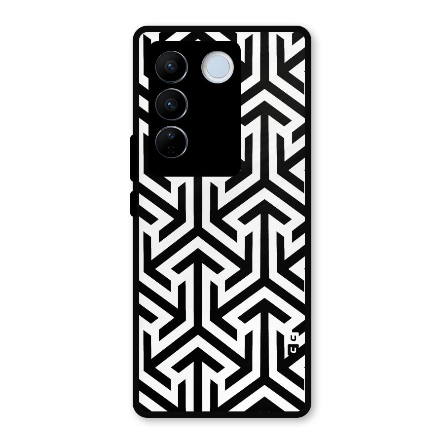 Abstract Triple Arrows Metal Back Case for Vivo V27