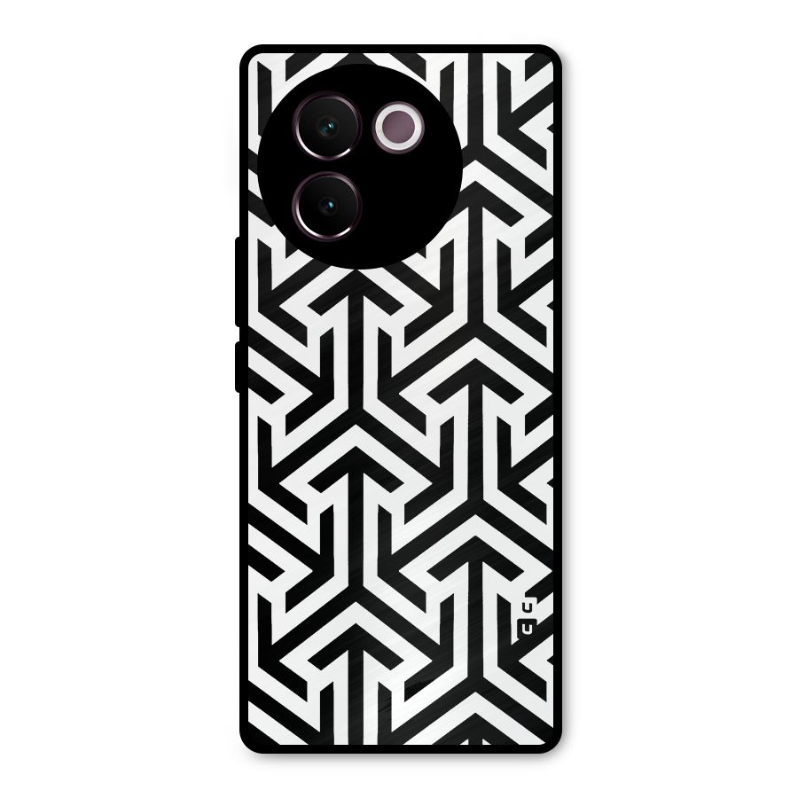 Abstract Triple Arrows Metal Back Case for Vivo V30e