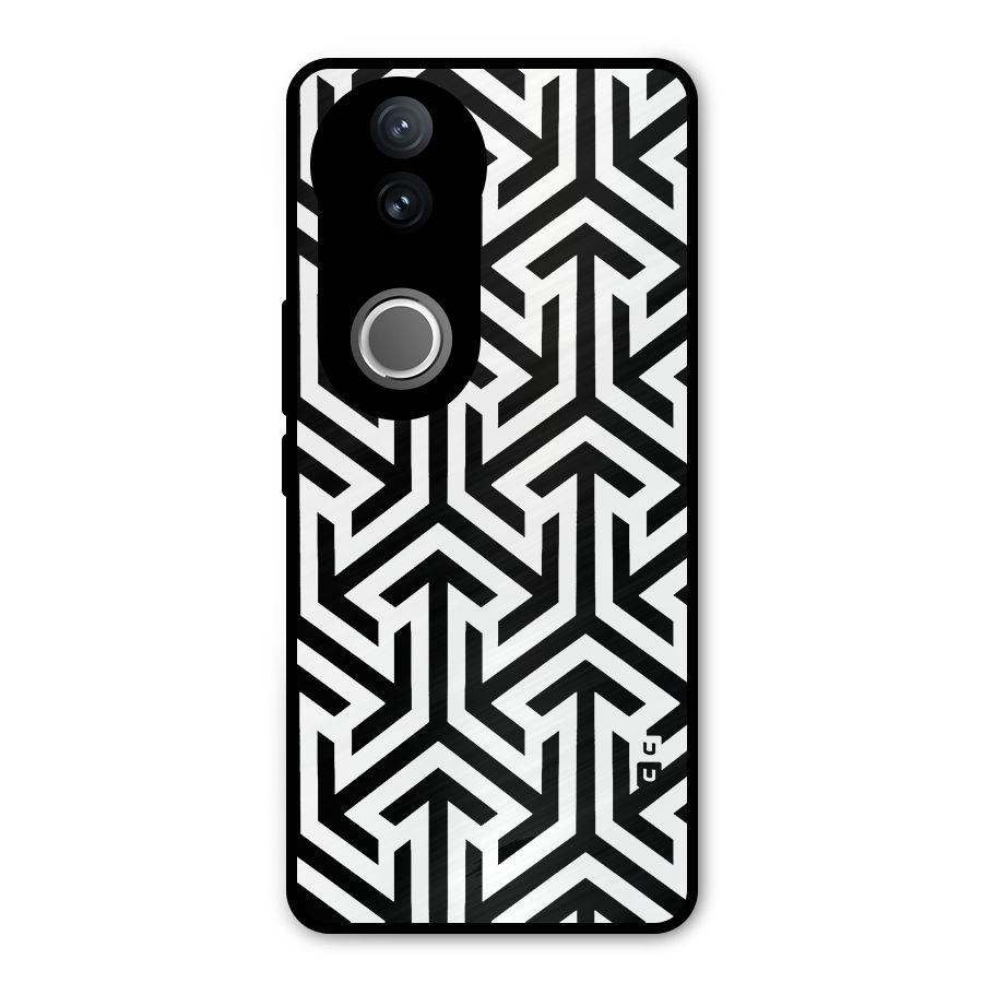 Abstract Triple Arrows Metal Back Case for Vivo V50e