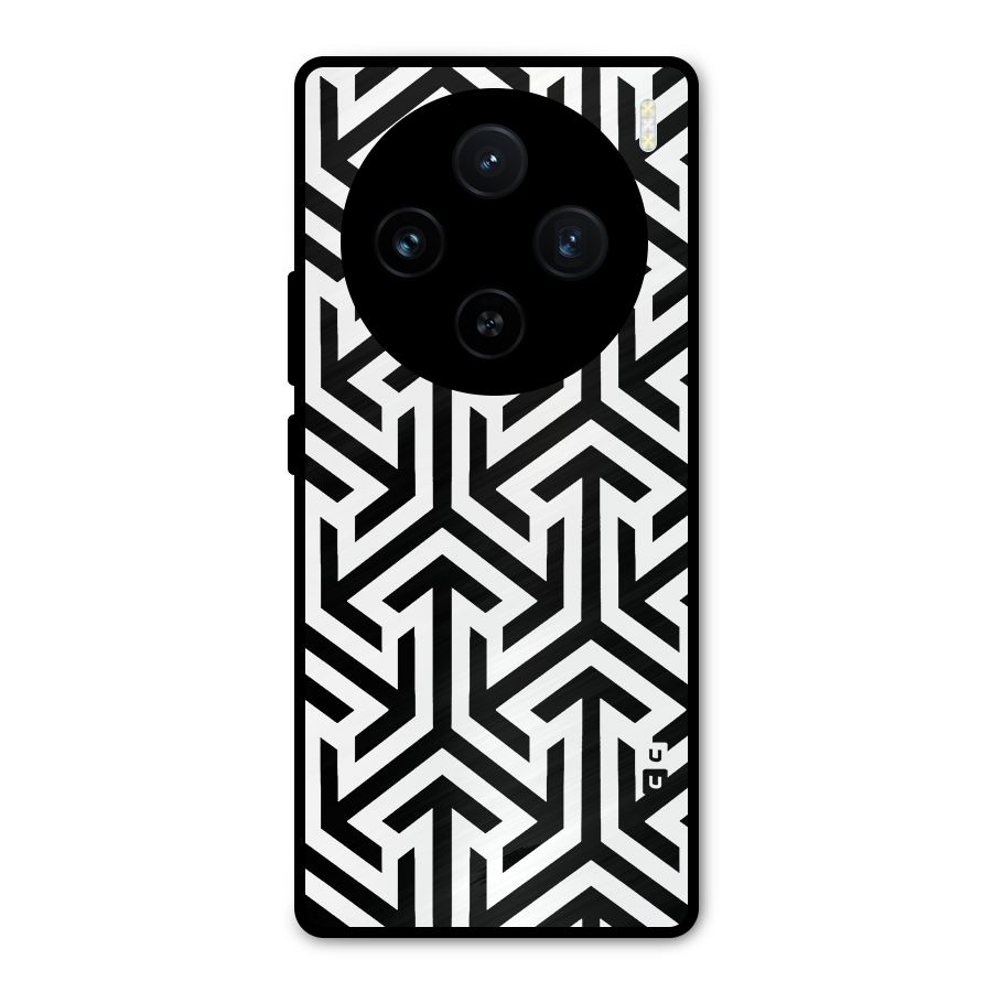 Abstract Triple Arrows Metal Back Case for Vivo X100