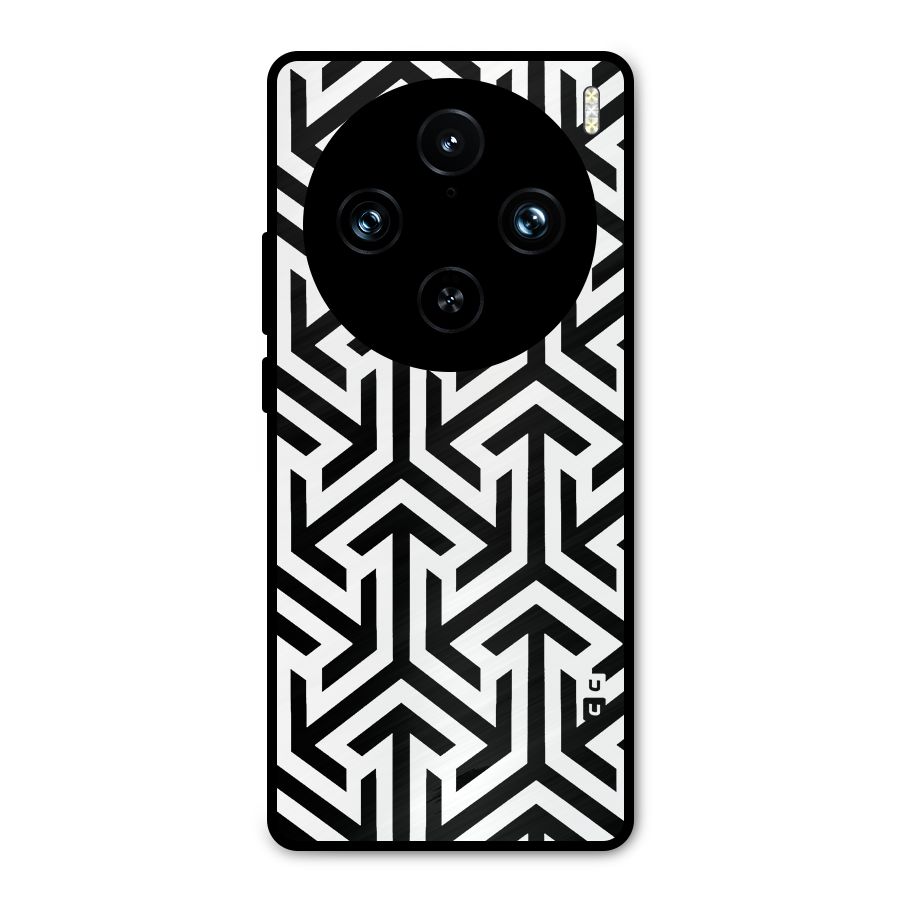 Abstract Triple Arrows Metal Back Case for Vivo X100 Pro