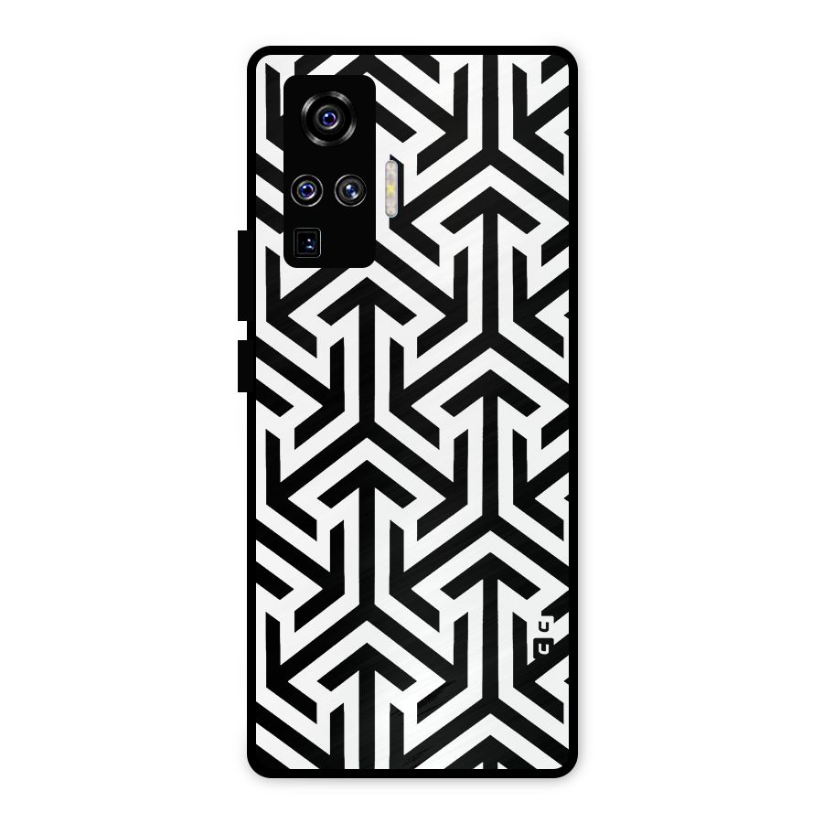 Abstract Triple Arrows Metal Back Case for Vivo X50 Pro