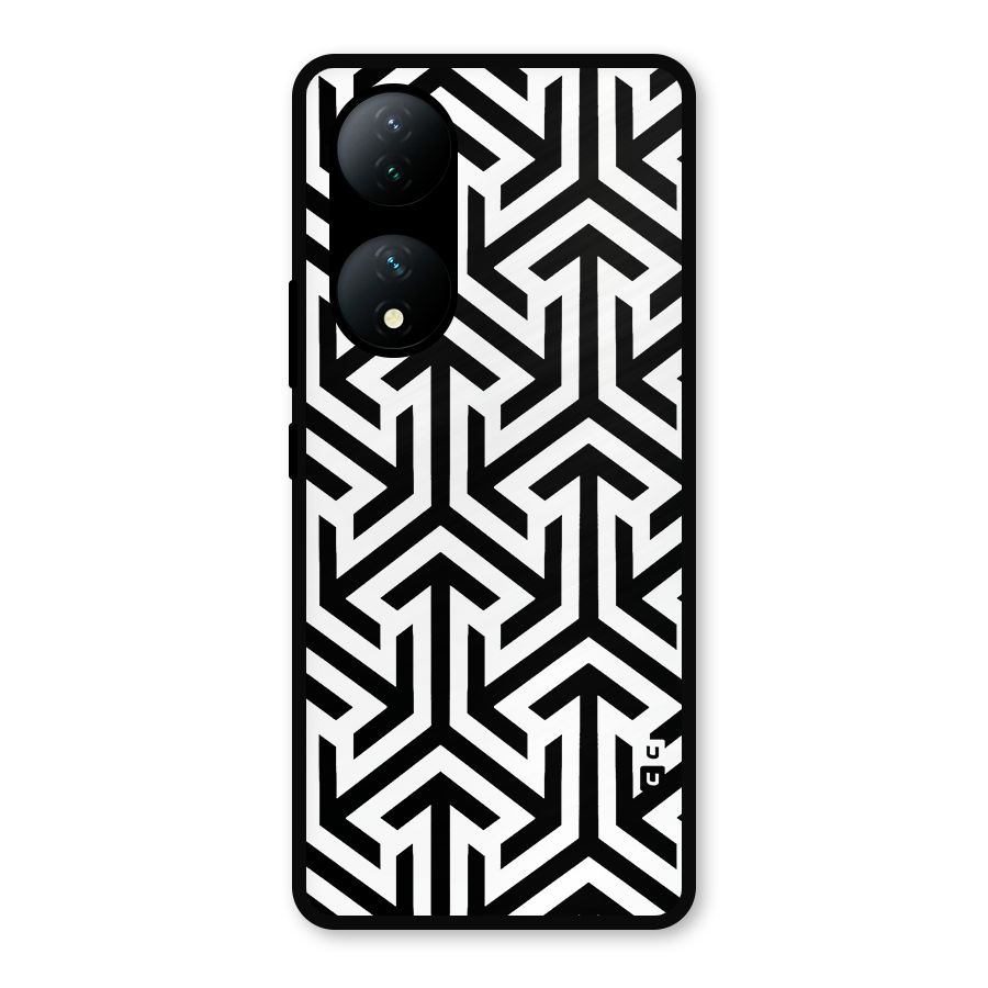 Abstract Triple Arrows Metal Back Case for Vivo Y100a