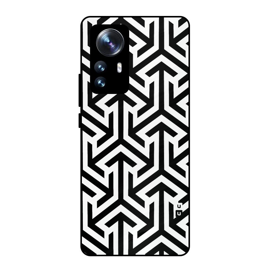 Abstract Triple Arrows Metal Back Case for Xiaomi 12 Pro