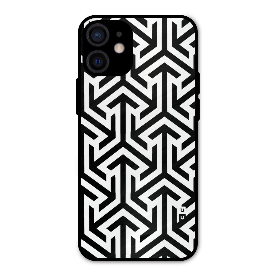 Abstract Triple Arrows Metal Back Case for iPhone 12 Mini