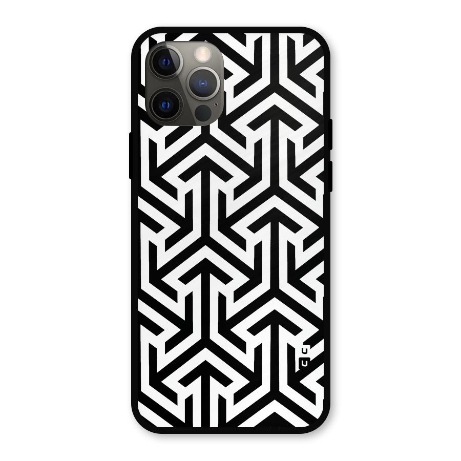 Abstract Triple Arrows Metal Back Case for iPhone 12 Pro