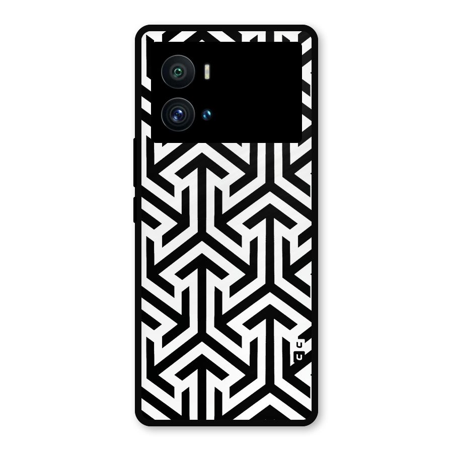Abstract Triple Arrows Metal Back Case for iQOO 9 Pro