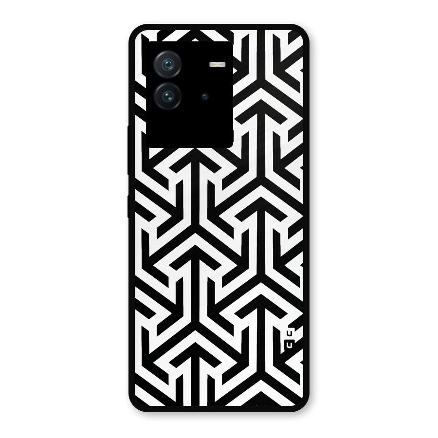 Abstract Triple Arrows Metal Back Case for iQOO Neo 6 5G