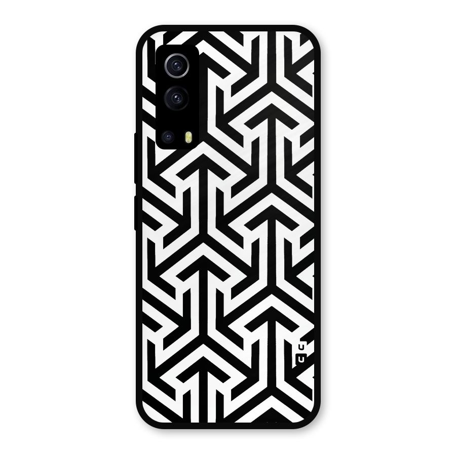 Abstract Triple Arrows Metal Back Case for iQOO Z3