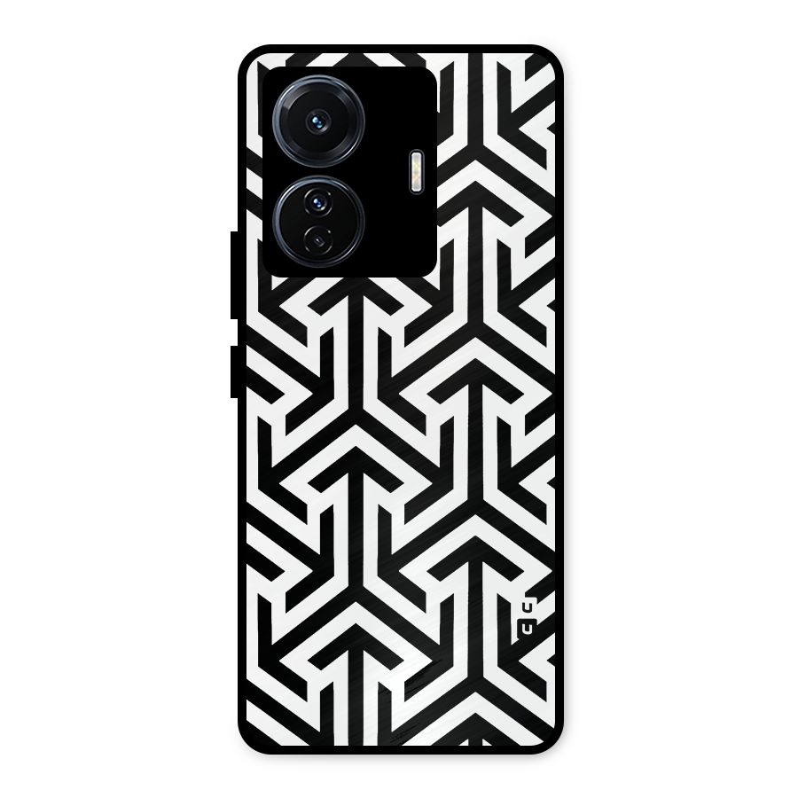 Abstract Triple Arrows Metal Back Case for iQOO Z6