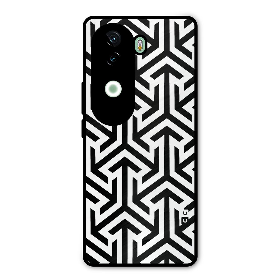 Abstract Triple Arrows Metal Back Case for iQOO Z9s