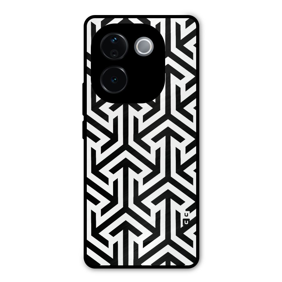 Abstract Triple Arrows Metal Back Case for iQOO Z9s Pro