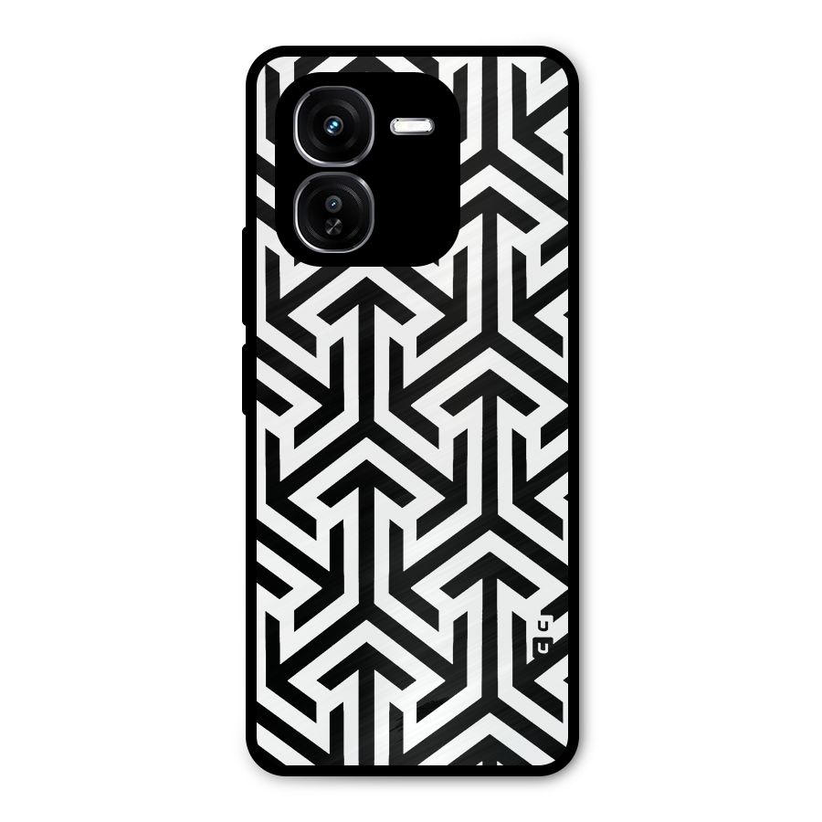 Abstract Triple Arrows Metal Back Case for iQOO Z9x