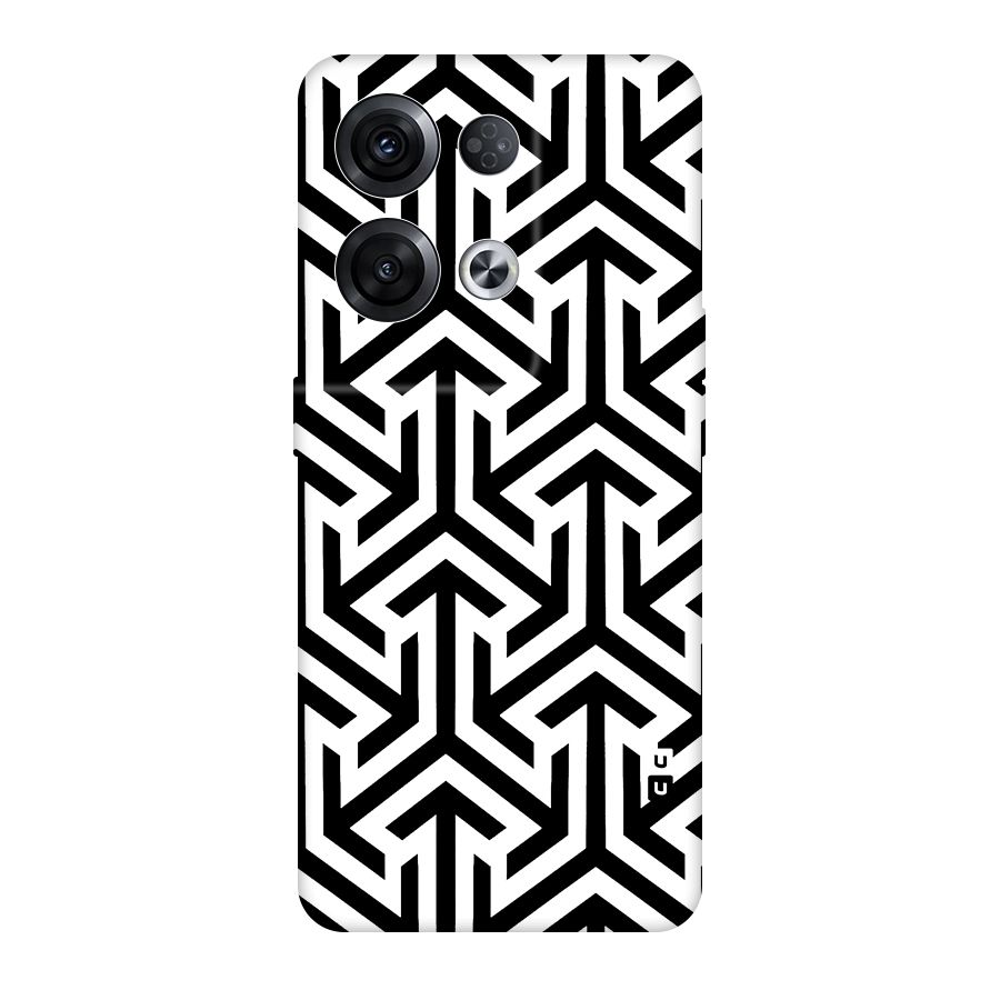 Abstract Triple Arrows Original Polycarbonate Back Case for Oppo Reno8 Pro 5G
