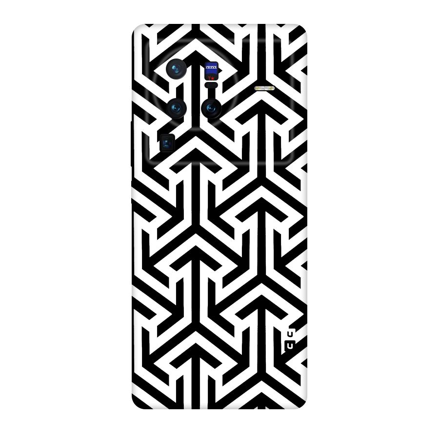 Abstract Triple Arrows Original Polycarbonate Back Case for Vivo X80
