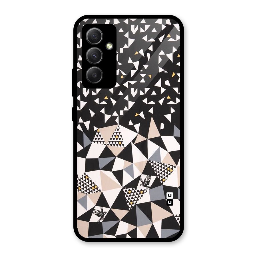 Abstract Varied Triangles Glass Back Case for Galaxy A34