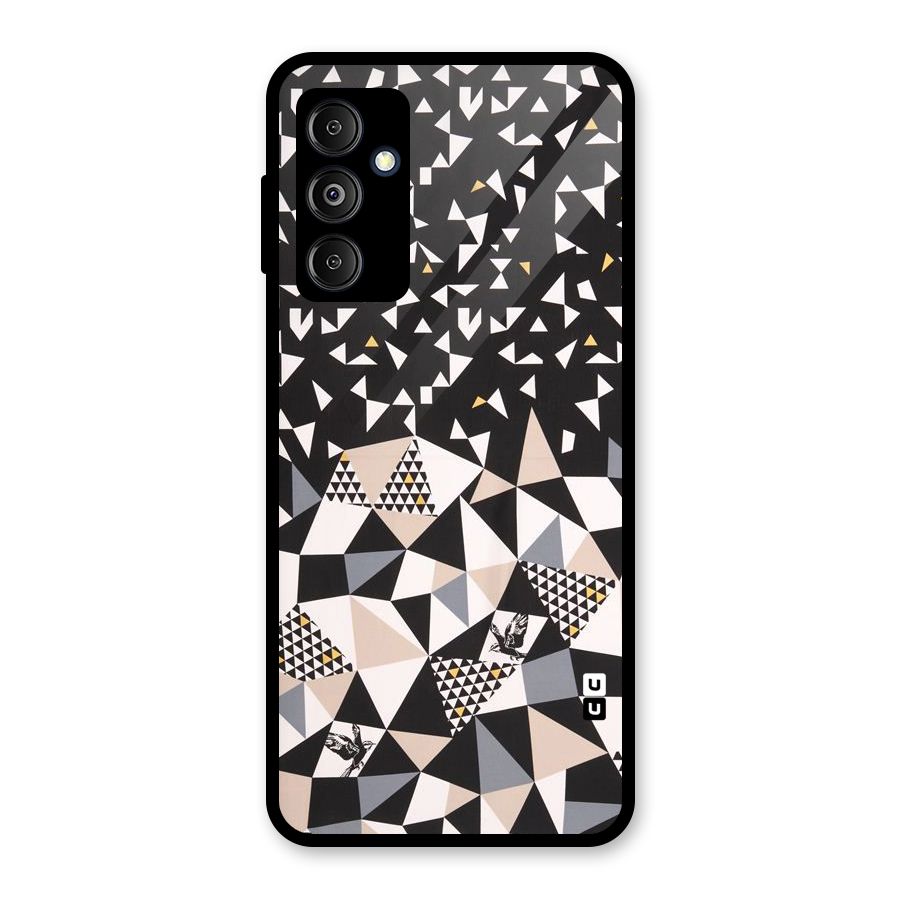 Abstract Varied Triangles Glass Back Case for Galaxy M14 5G