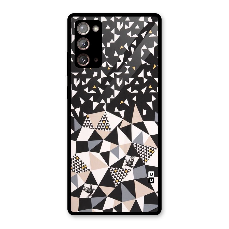 Abstract Varied Triangles Glass Back Case for Galaxy Note 20