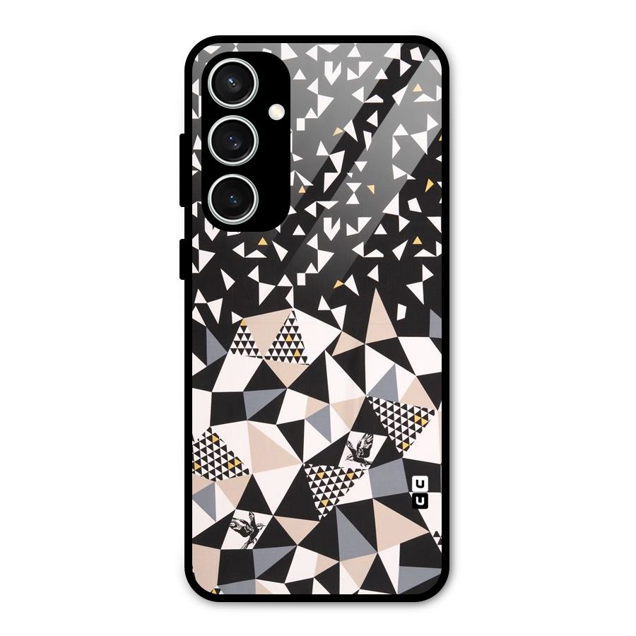 Abstract Varied Triangles Glass Back Case for Galaxy S23 FE