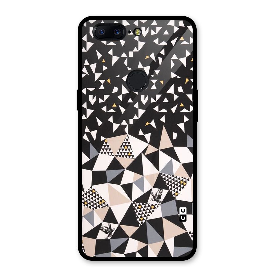 Abstract Varied Triangles Glass Back Case for OnePlus 5T