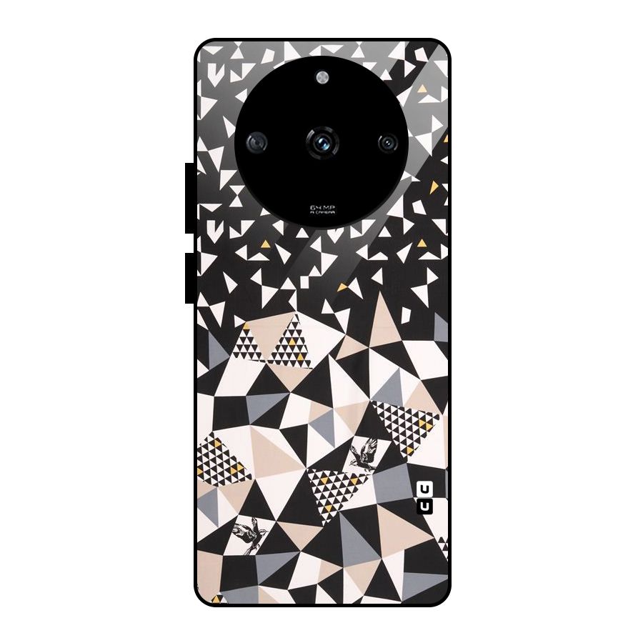 Abstract Varied Triangles Glass Back Case for Realme Narzo 60 5G