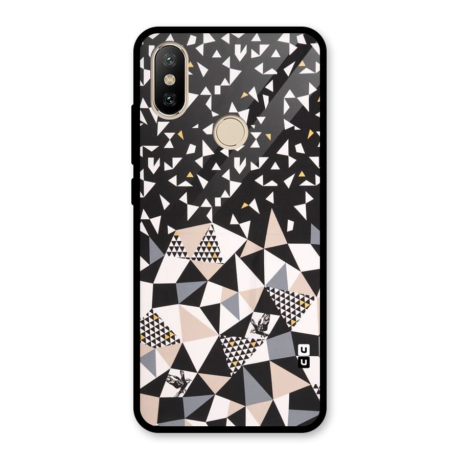 Abstract Varied Triangles Glass Back Case for Redmi A2