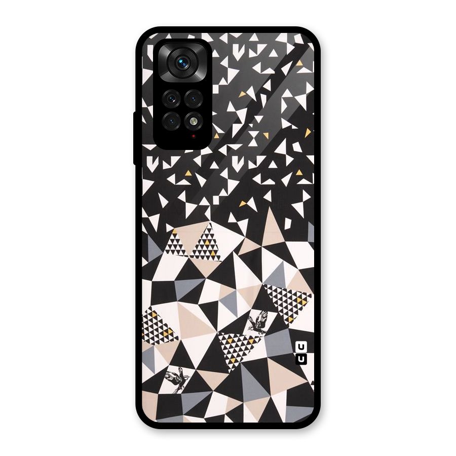 Abstract Varied Triangles Glass Back Case for Redmi Note 11S