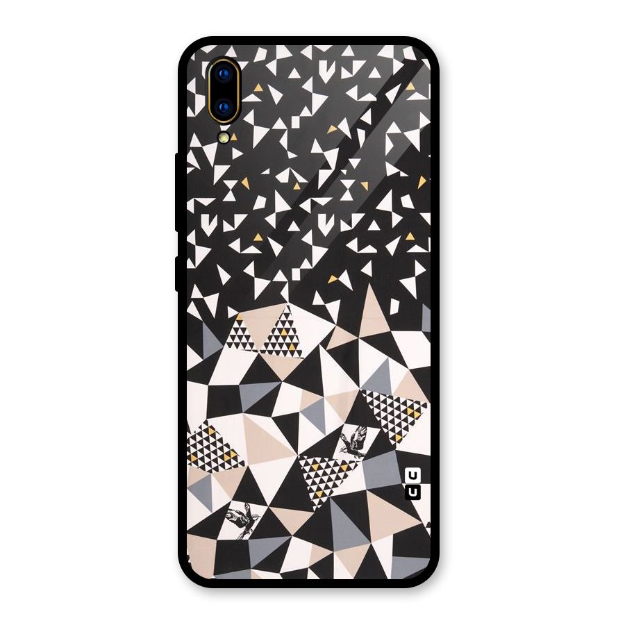 Abstract Varied Triangles Glass Back Case for Vivo V11 Pro
