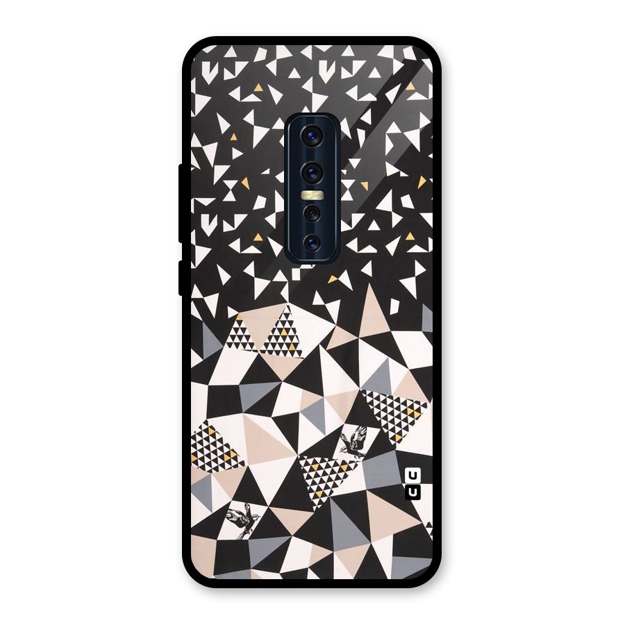 Abstract Varied Triangles Glass Back Case for Vivo V17 Pro