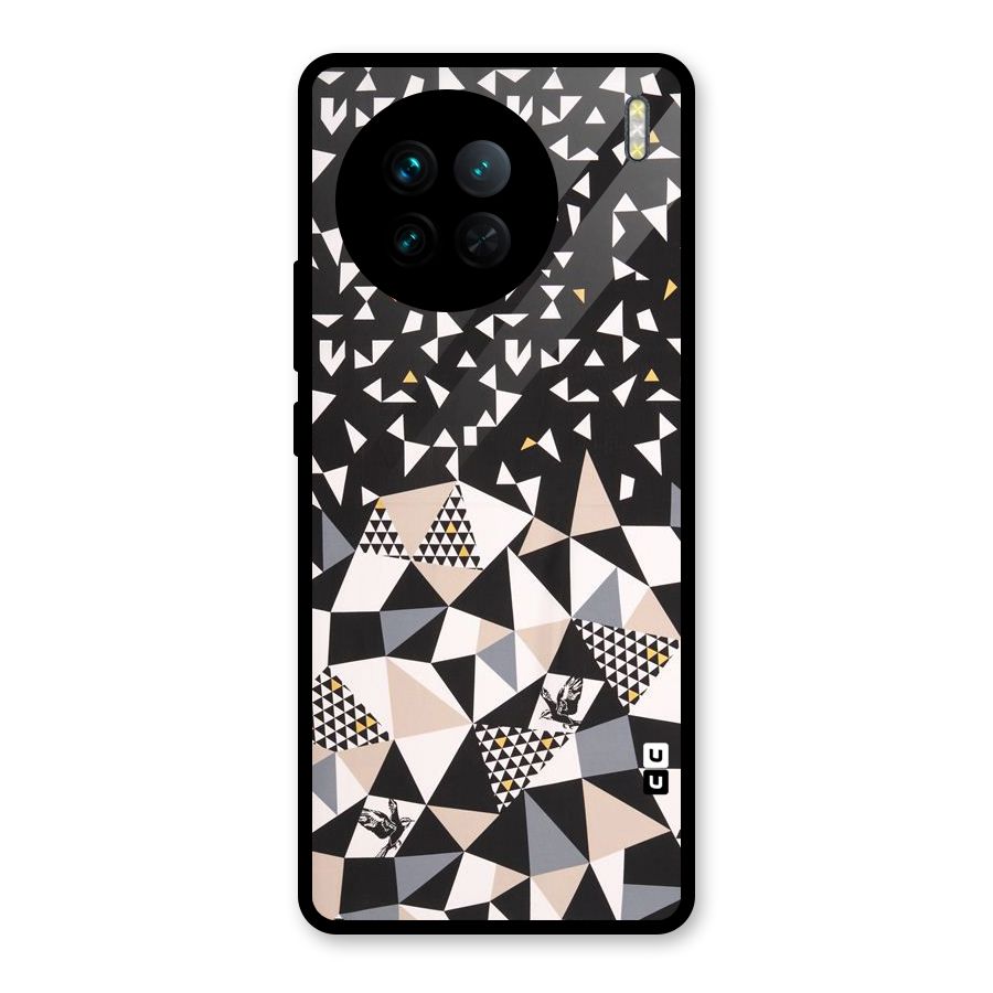 Abstract Varied Triangles Glass Back Case for Vivo X90