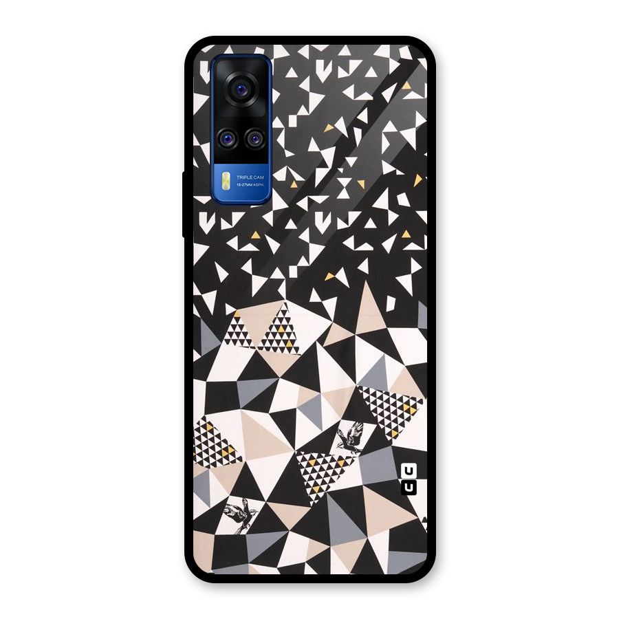 Abstract Varied Triangles Glass Back Case for Vivo Y31