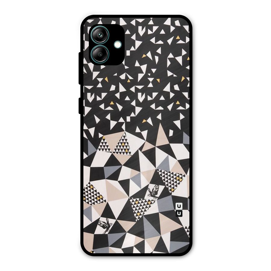 Abstract Varied Triangles Metal Back Case for Galaxy A04