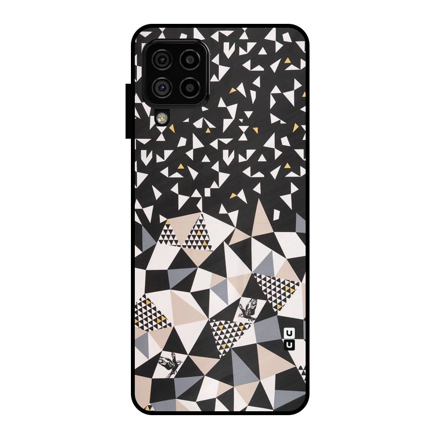 Abstract Varied Triangles Metal Back Case for Galaxy A22 4G